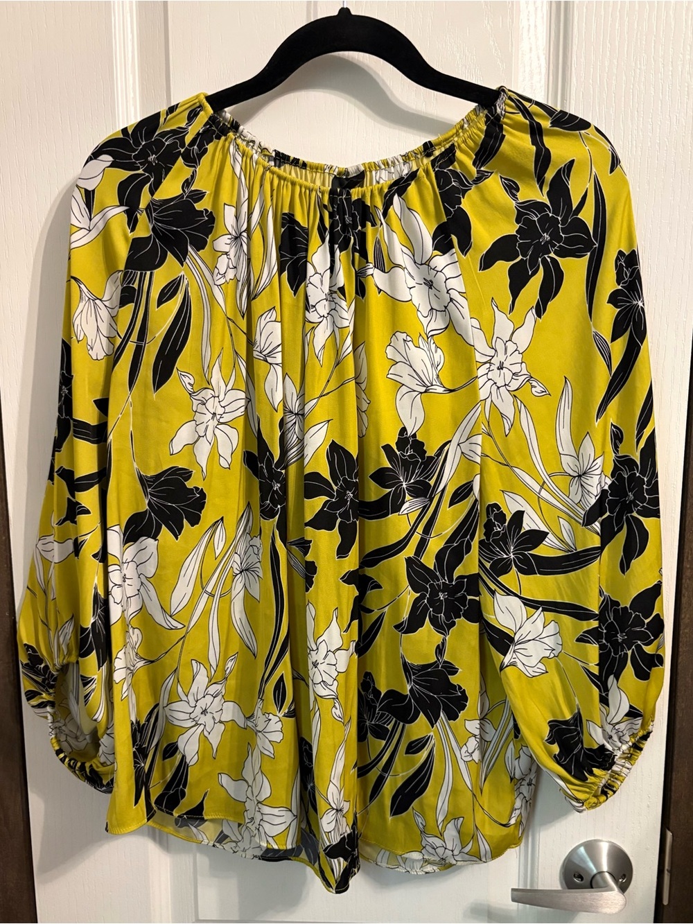 Worthington Yellow Floral Peasant Tunic